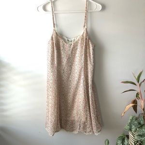 Floral Dress with Lace Detail